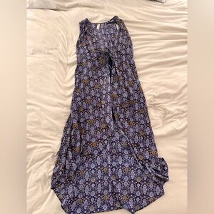 Blue Patterned Maxi Dress